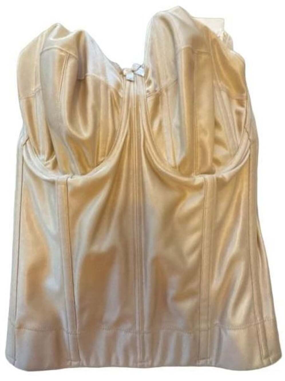 Elila Style 6421 Nude Satin Longline Corset Bustier 34F